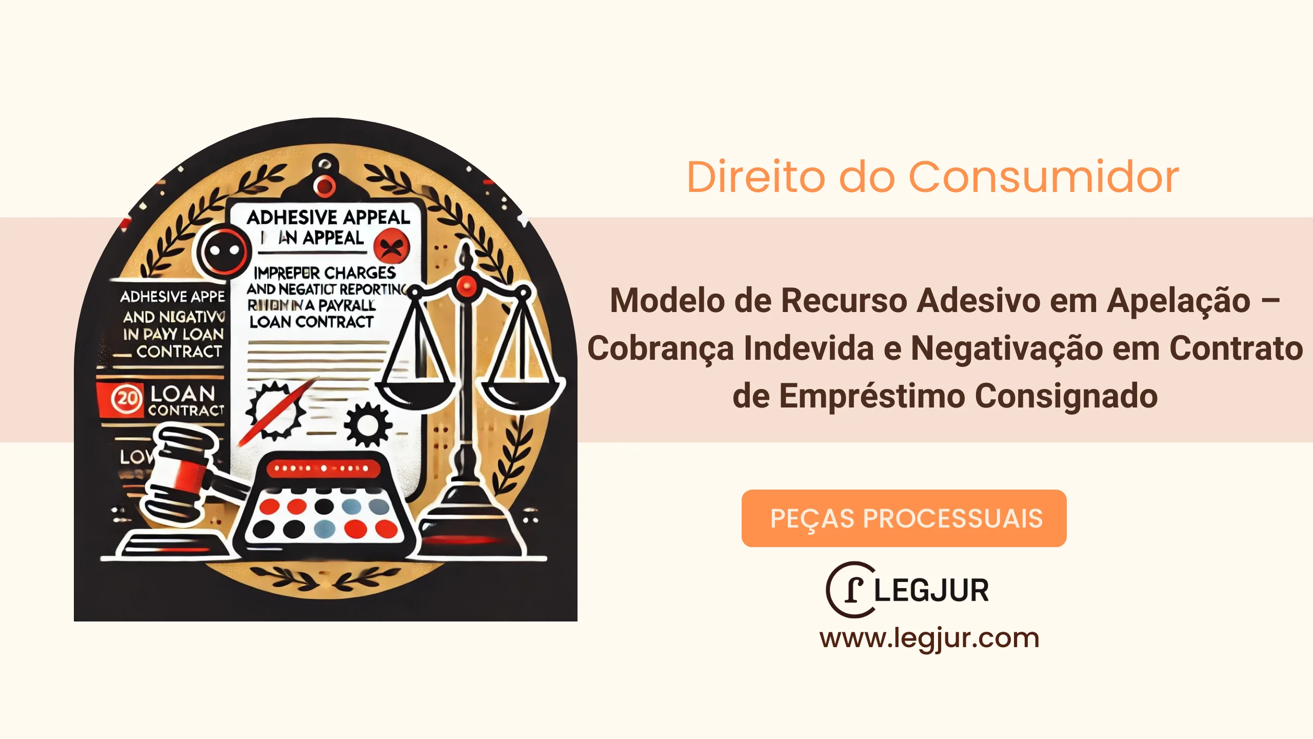 Modelo de Contrato de Empréstimo Consignado com Recurso Adesivo em Apelação e Cláusulas de Repetição de Indébito