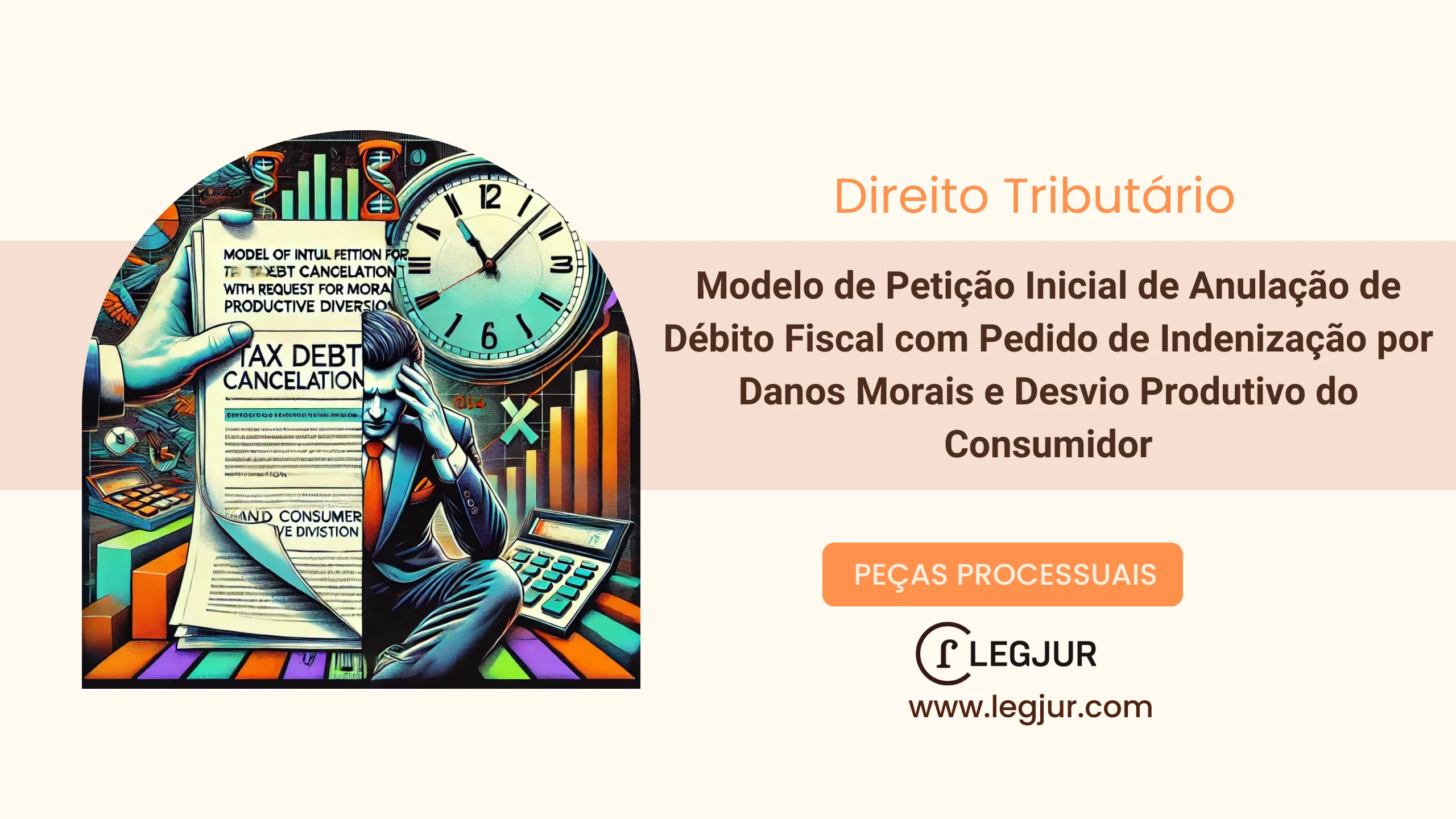 Modelo de Ação Declaratória de Inexistência de Débito Fiscal, Repetição de Indébito e Indenização por Danos Morais e Desvio Produtivo do Consumidor em Face da União Federal