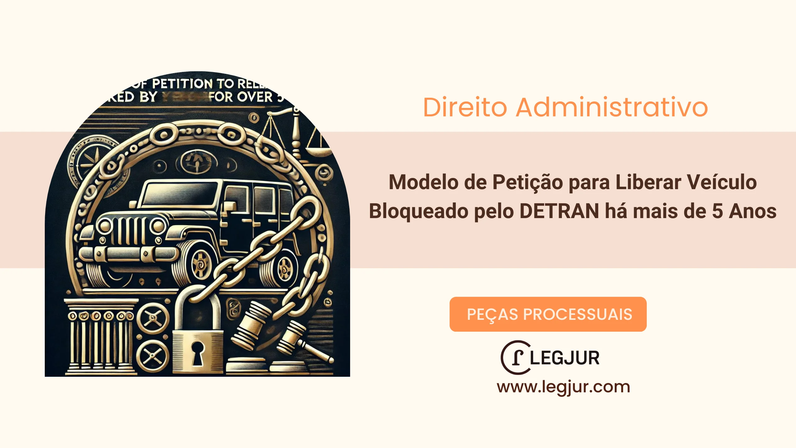 Modelo de Ação de Obrigação de Fazer com Pedido de Tutela de Urgência contra o DETRAN para Desbloqueio de Veículo