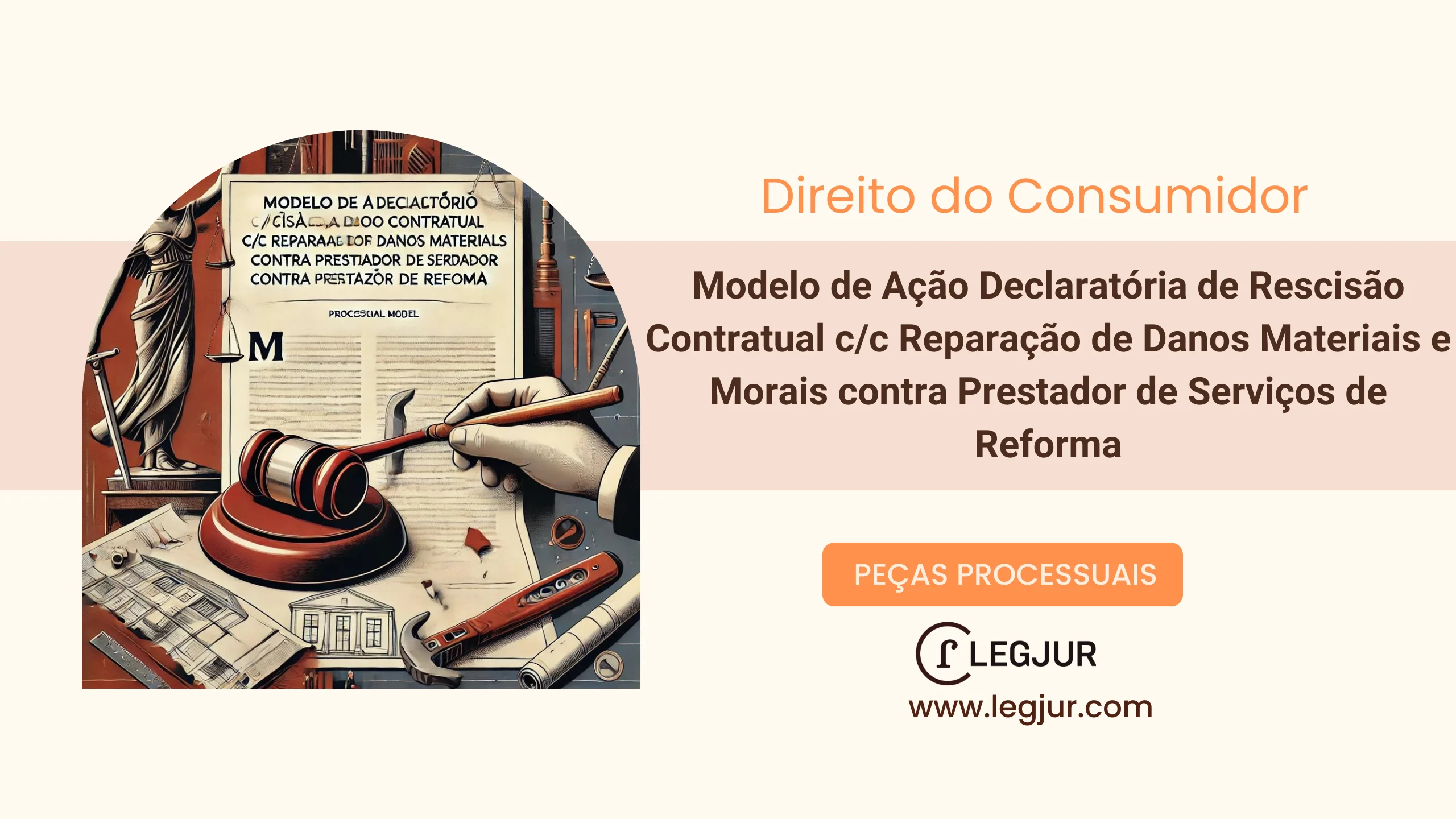 Modelo de Ação Declaratória de Resilição Contratual Cumulada com Indenização por Danos Materiais e Morais contra Construtora por Má Prestação de Serviços e Descumprimento Contratual