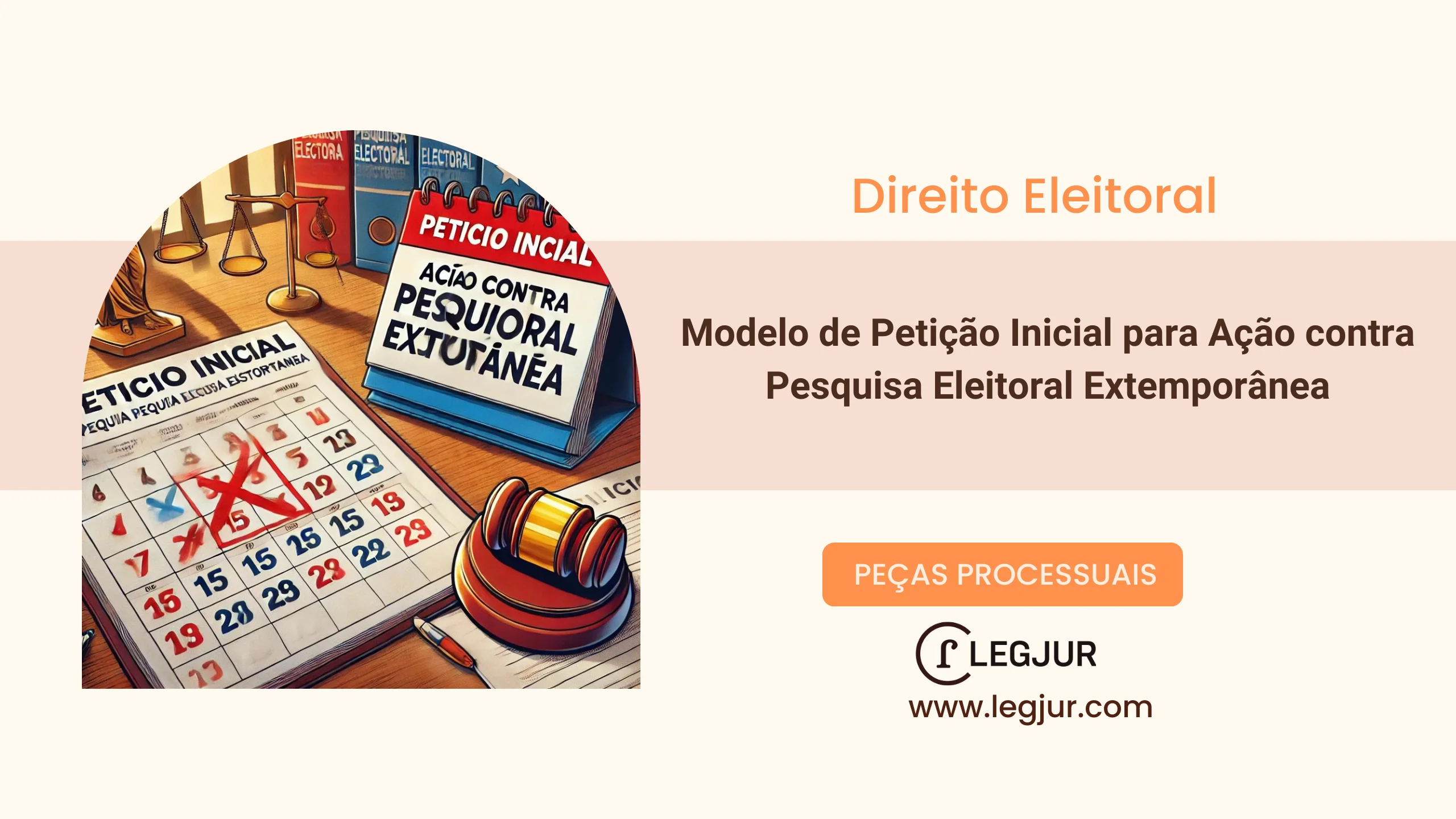 Modelo de Ação de Obrigação de Fazer com Pedido de Tutela de Urgência por Divulgação de Pesquisa Eleitoral Extemporânea