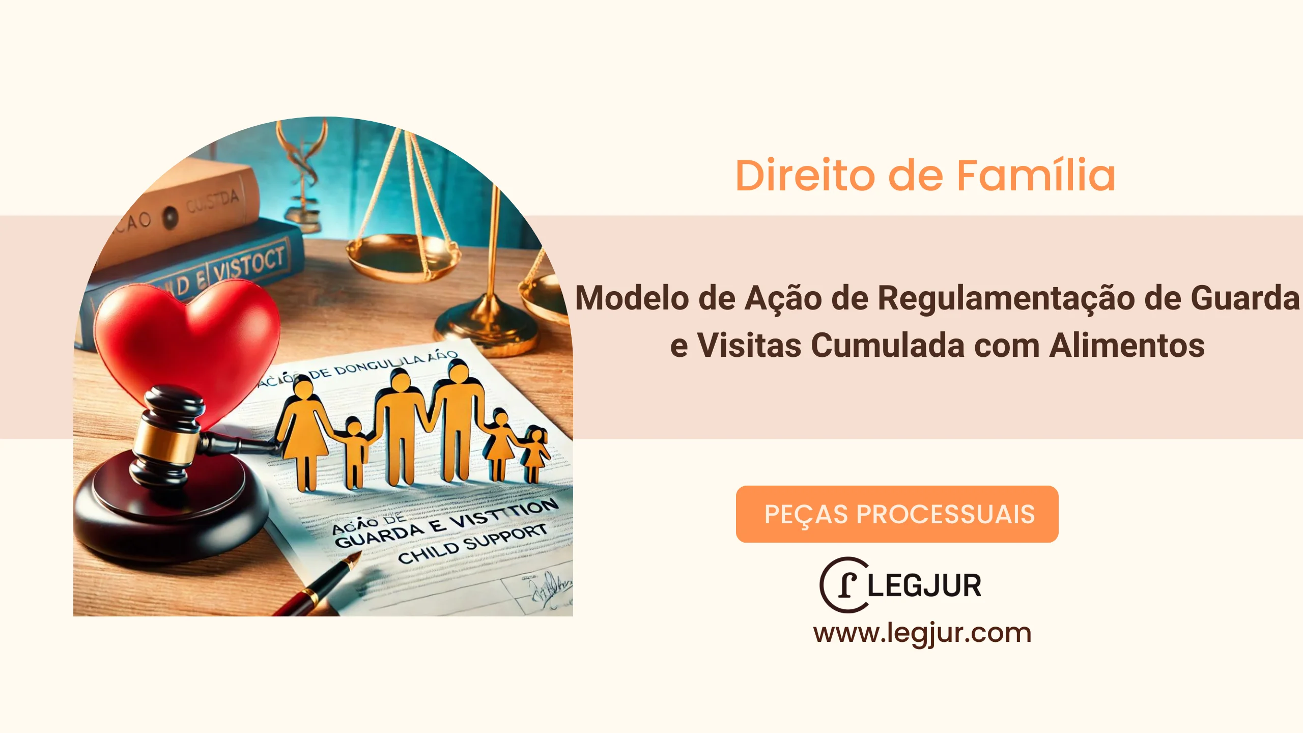 Modelo de Ação de Regulamentação de Guarda e Visitas com Fixação de Alimentos em Favor de Menor