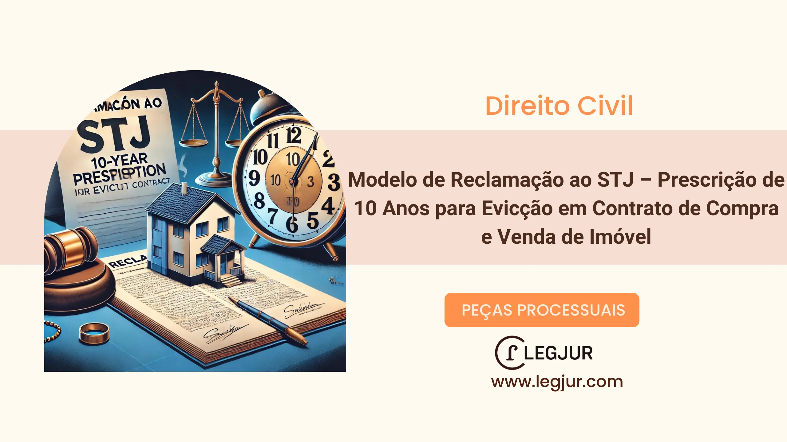 Modelo de Contrato de Compra e Venda de Imóvel com Previsão de Reclamação ao STJ sobre Prescrição de Evicção
