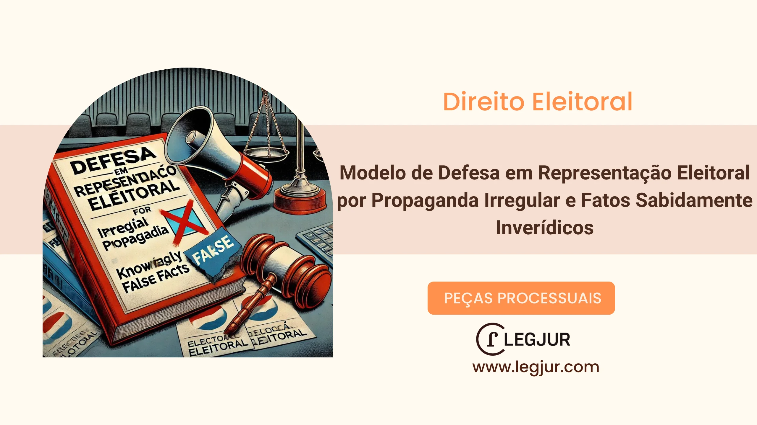 Modelo de Defesa Contra Representação Eleitoral por Propaganda Irregular Baseada na Liberdade de Expressão e Direito Constitucional