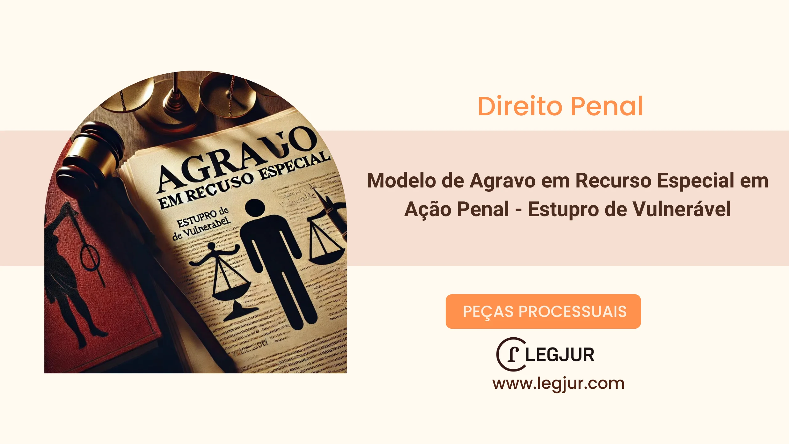 Modelo de Agravo em Recurso Especial contra Decisão de Inadmissão de Recurso Especial em Caso de Crime de Estupro de Vulnerável
