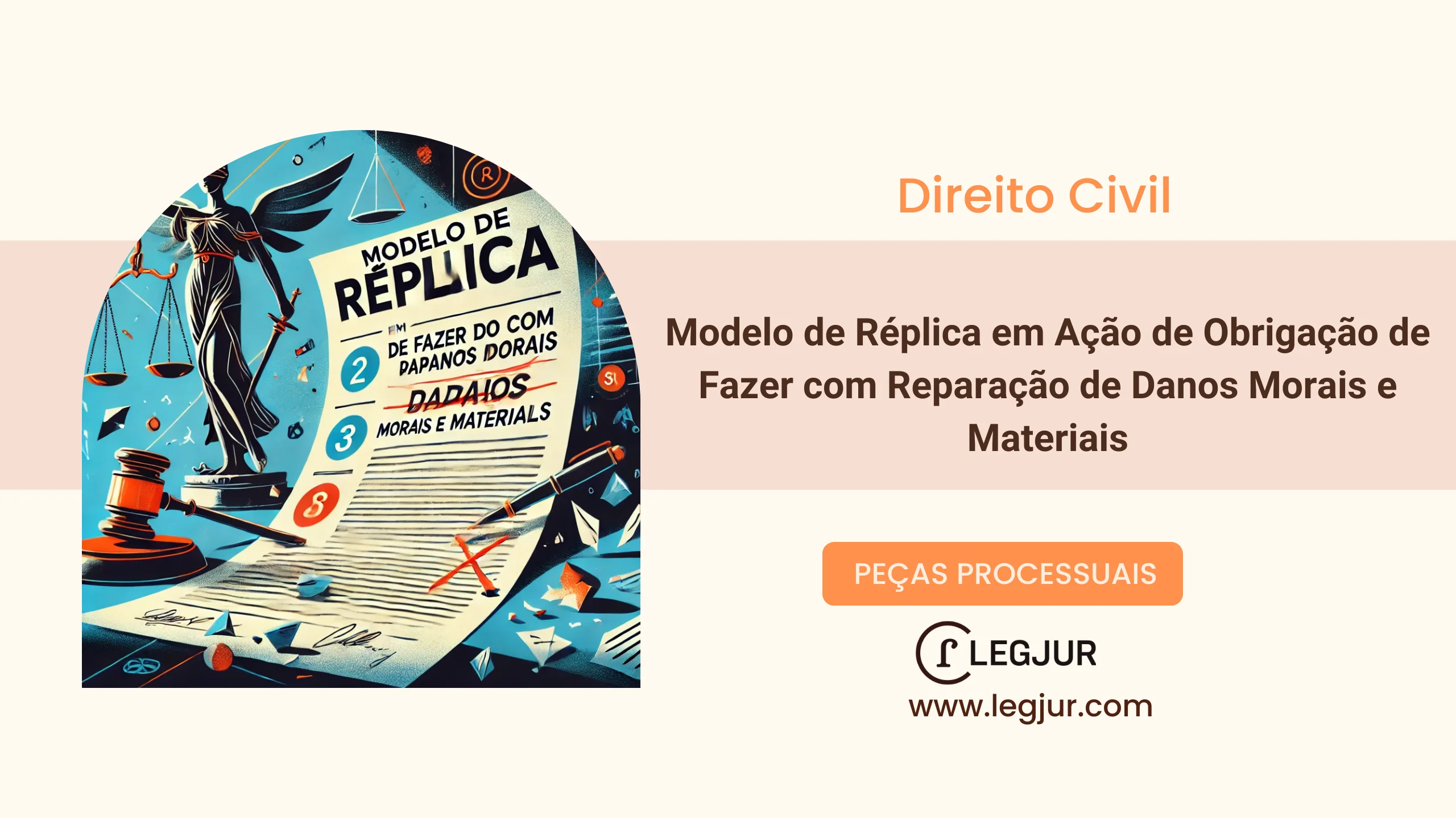 Modelo de Réplica à Contestação em Ação de Obrigação de Fazer com Pedido de Reparação por Danos Morais e Materiais