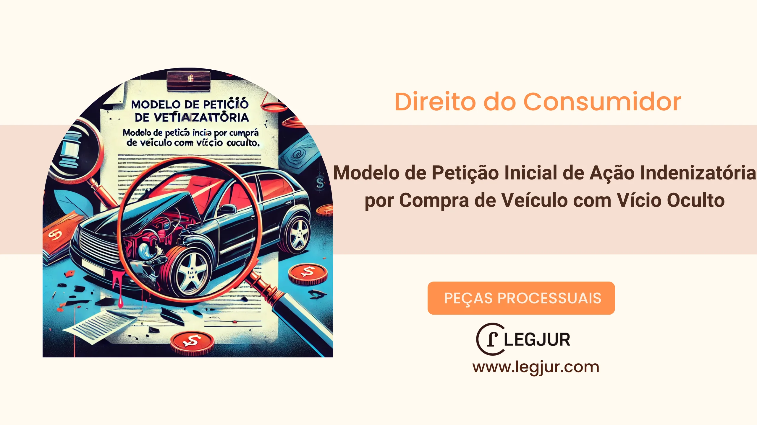 Modelo de Ação de Indenização por Danos Materiais e Morais em Decorrência de Vícios Ocultos e Falhas de Segurança em Veículo Automotor