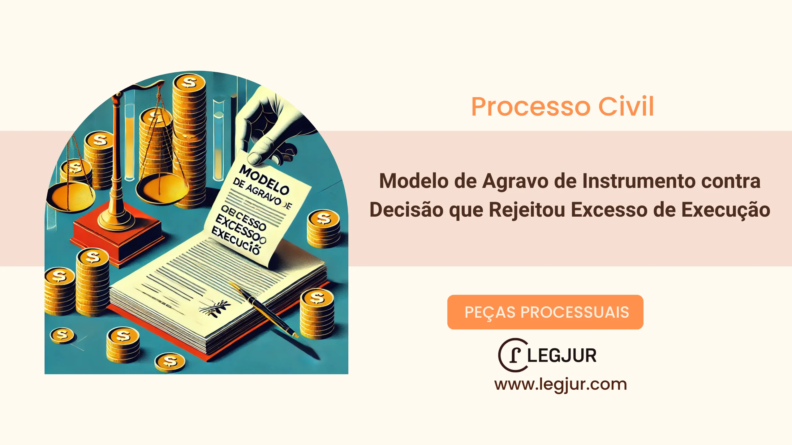 Modelo de Agravo de Instrumento contra Decisão Interlocutória em Cumprimento de Sentença com Alegação de Excesso de Execução
