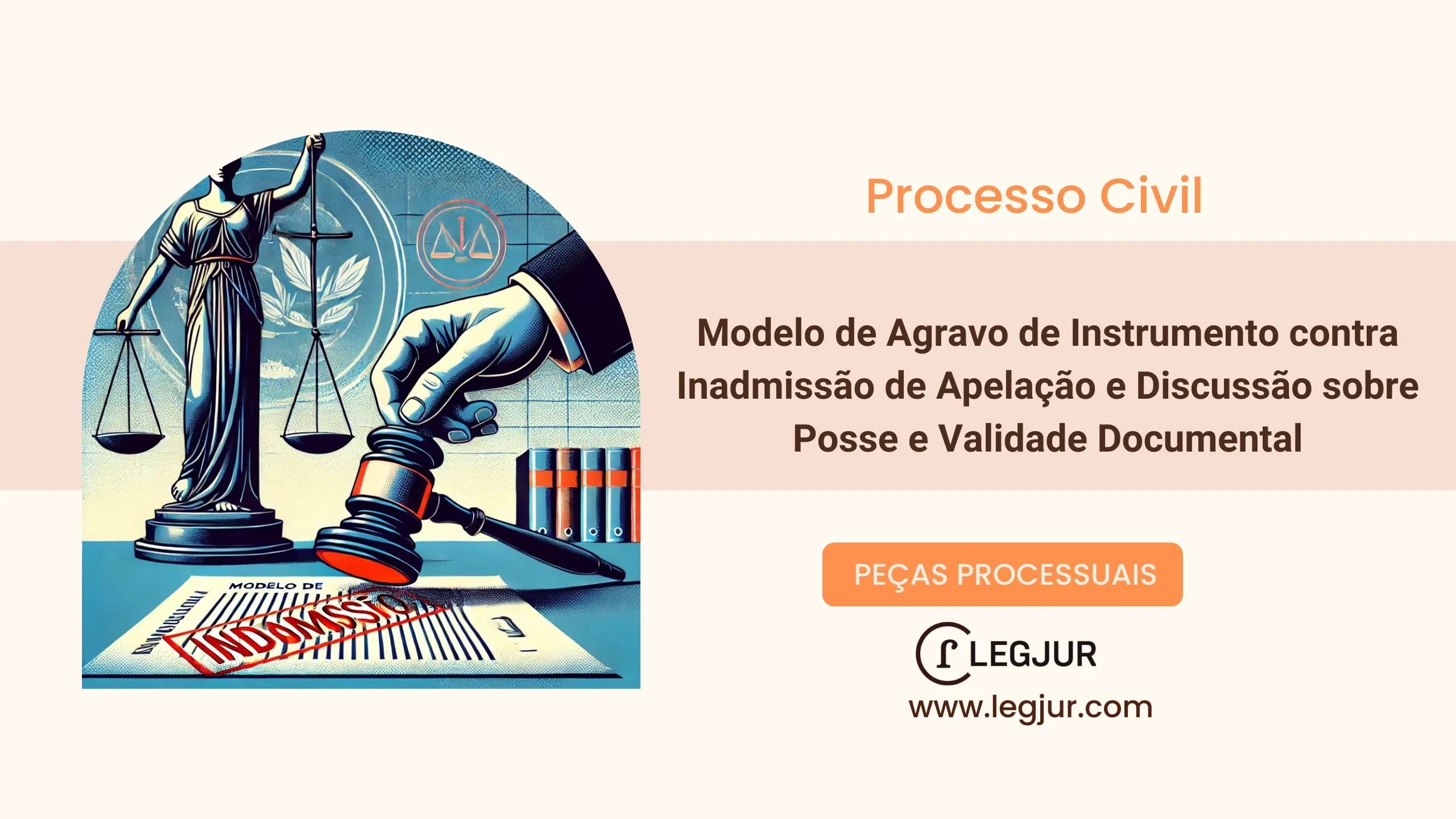 Modelo de Agravo de Instrumento contra decisão que inadmitiu apelação em ação de reintegração de posse por suposta falsidade documental