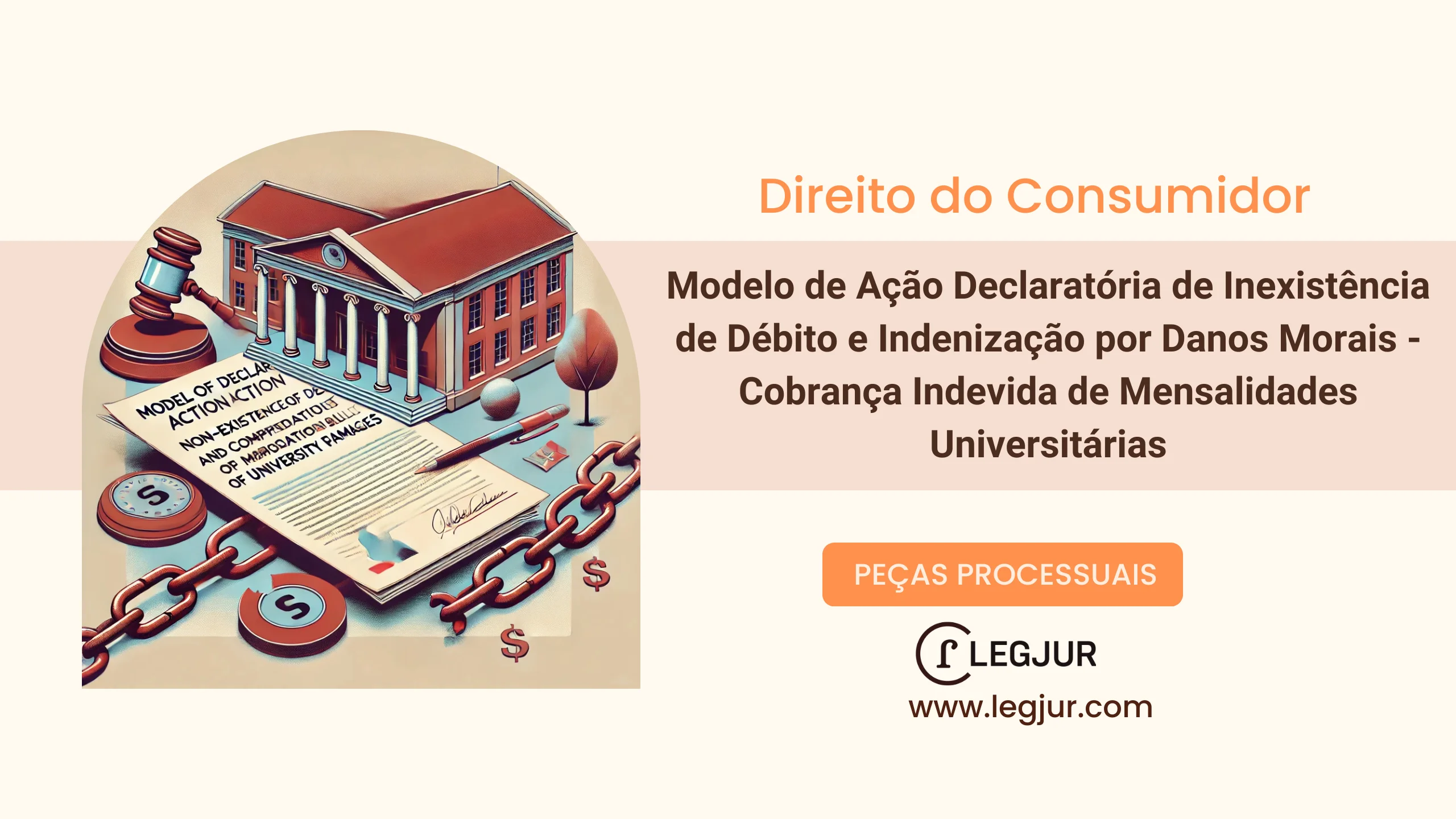 Modelo de Ação Declaratória de Inexistência de Débito com Pedido de Tutela Antecipada e Indenização por Danos Morais contra Universidade por Cobranças Indevidas Após Cancelamento de Matrícula