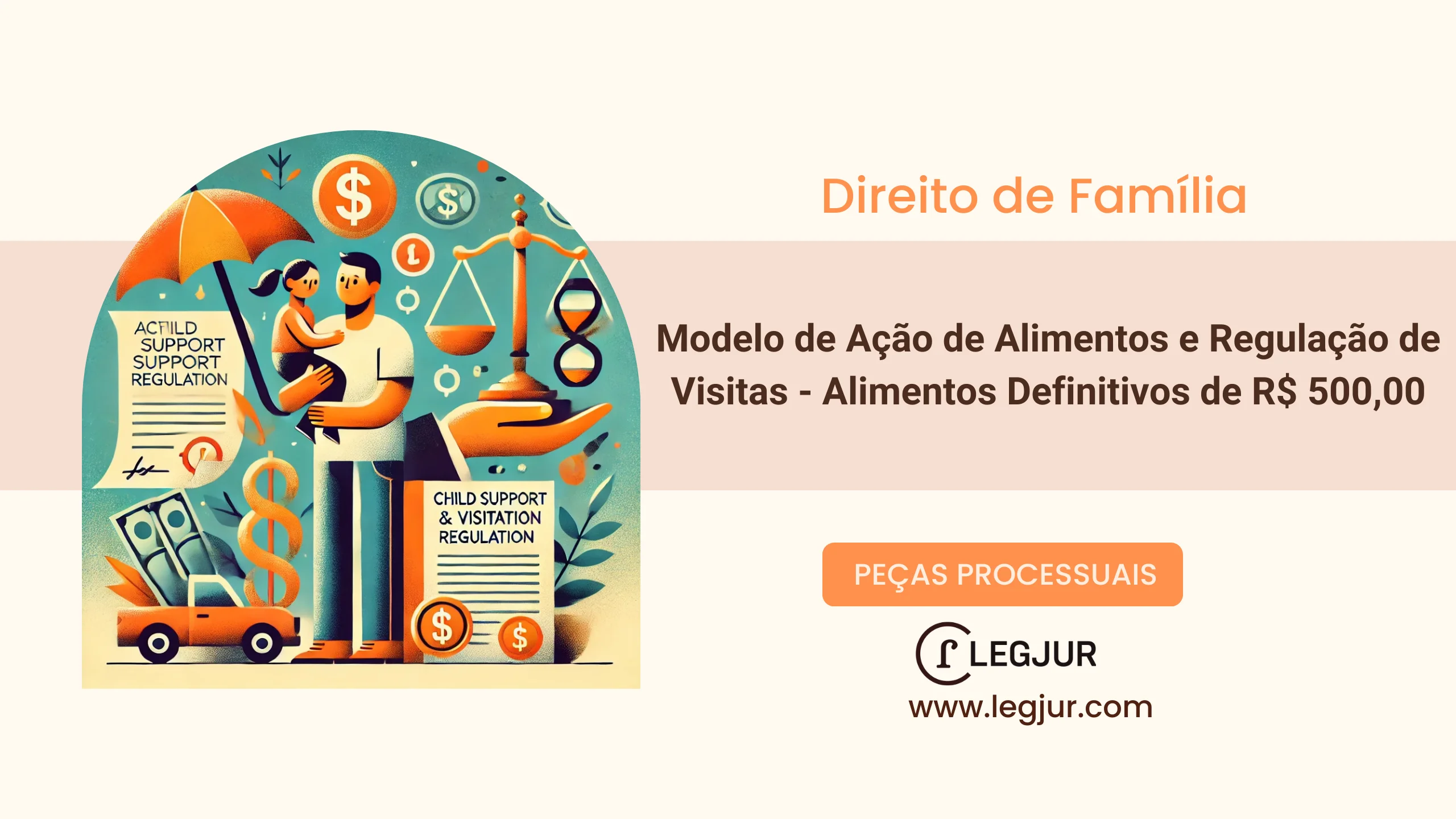 Modelo de Ação de Fixação de Alimentos c/c Tutela Antecipada de Urgência para Menor Impúbere em Face da Genitora