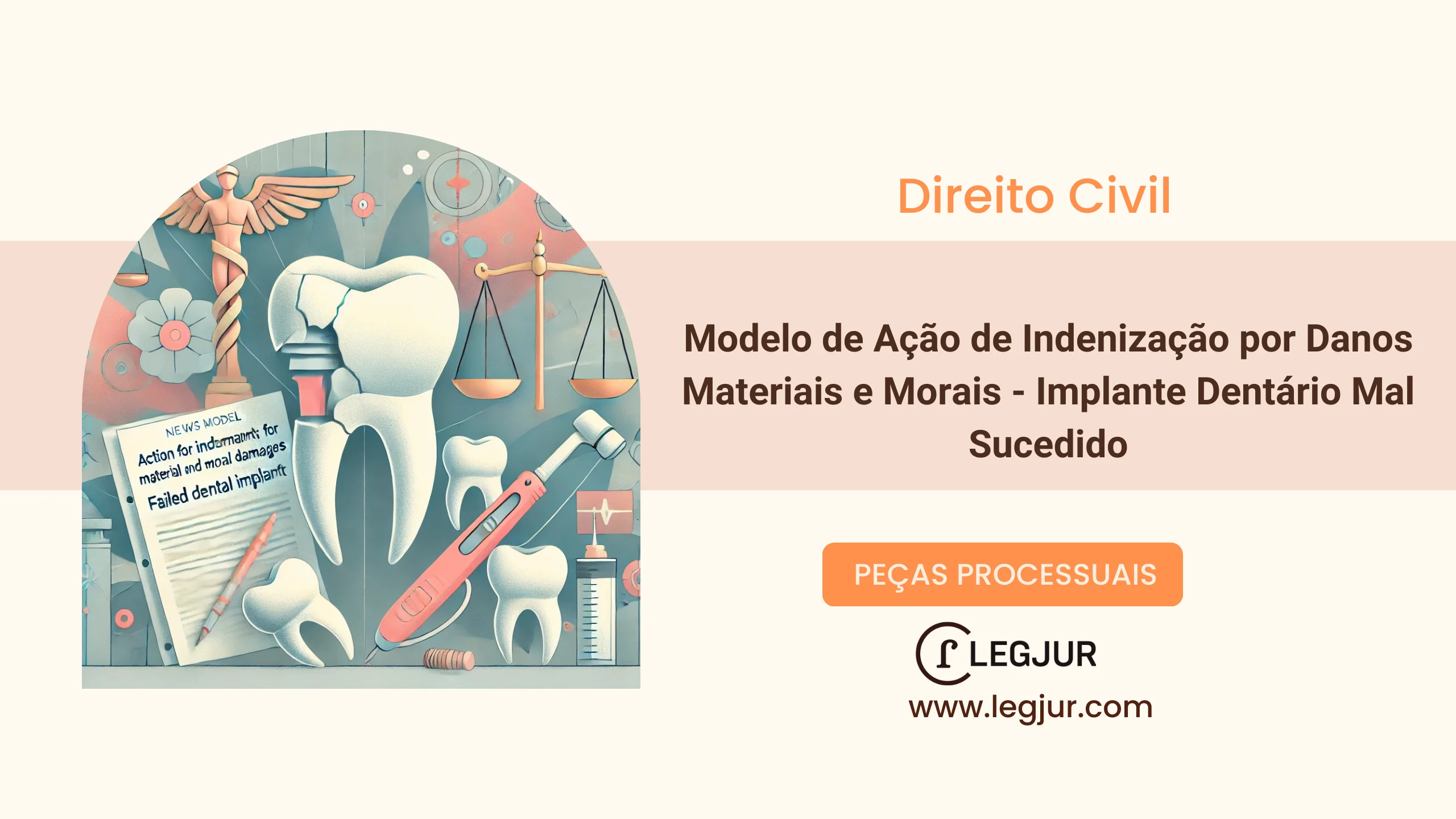 Modelo de Petição Inicial de Ação de Indenização por Danos Materiais e Morais Contra Clínica Odontológica Por Serviço Malsucedido