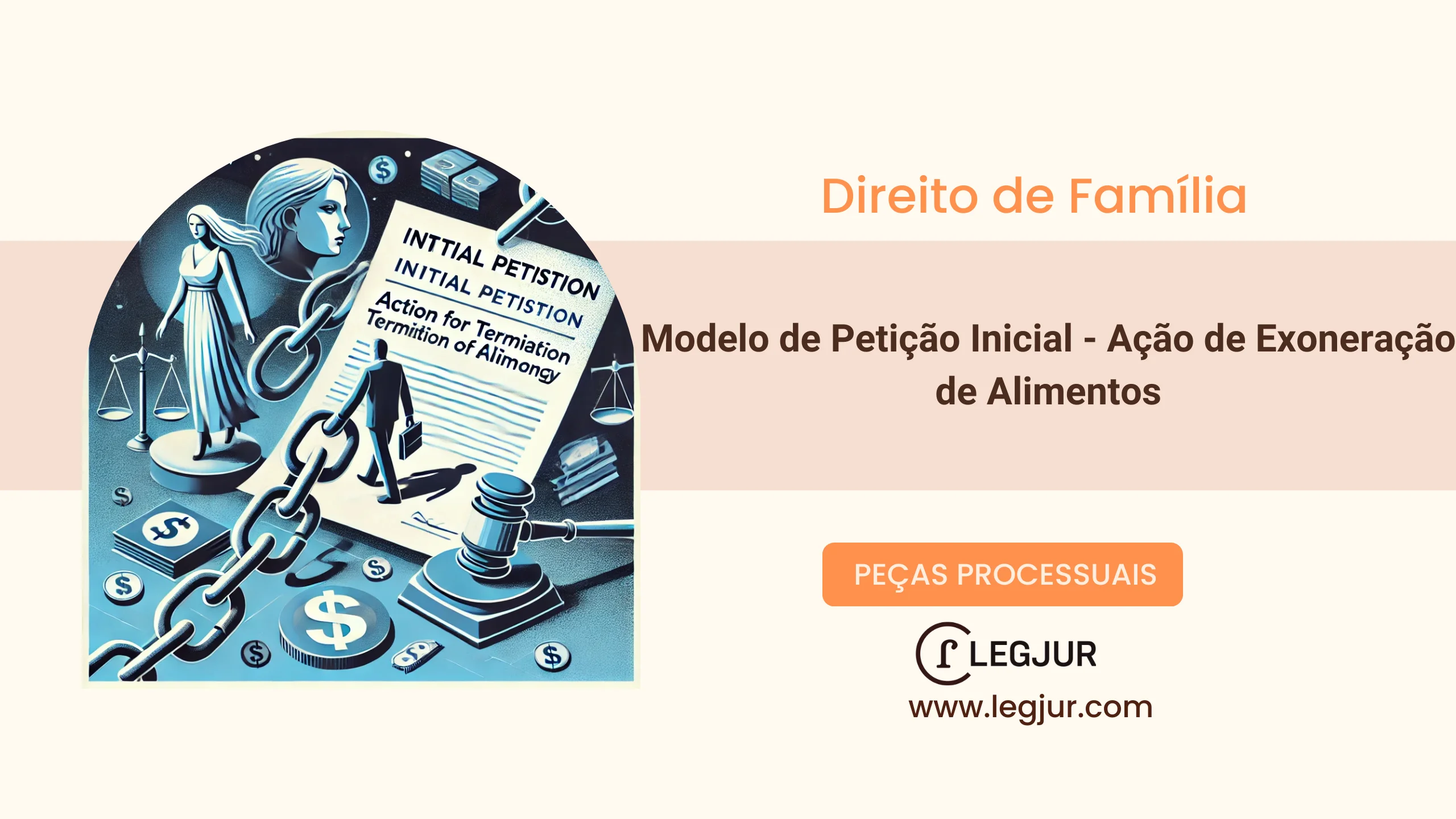 Modelo de Ação de Exoneração de Alimentos proposta por Hugo Alves de Vasconcelos contra Gabrielle Cabral de Vasconcelos com fundamento no art. 1.699 do Código Civil e art. 319 do CPC