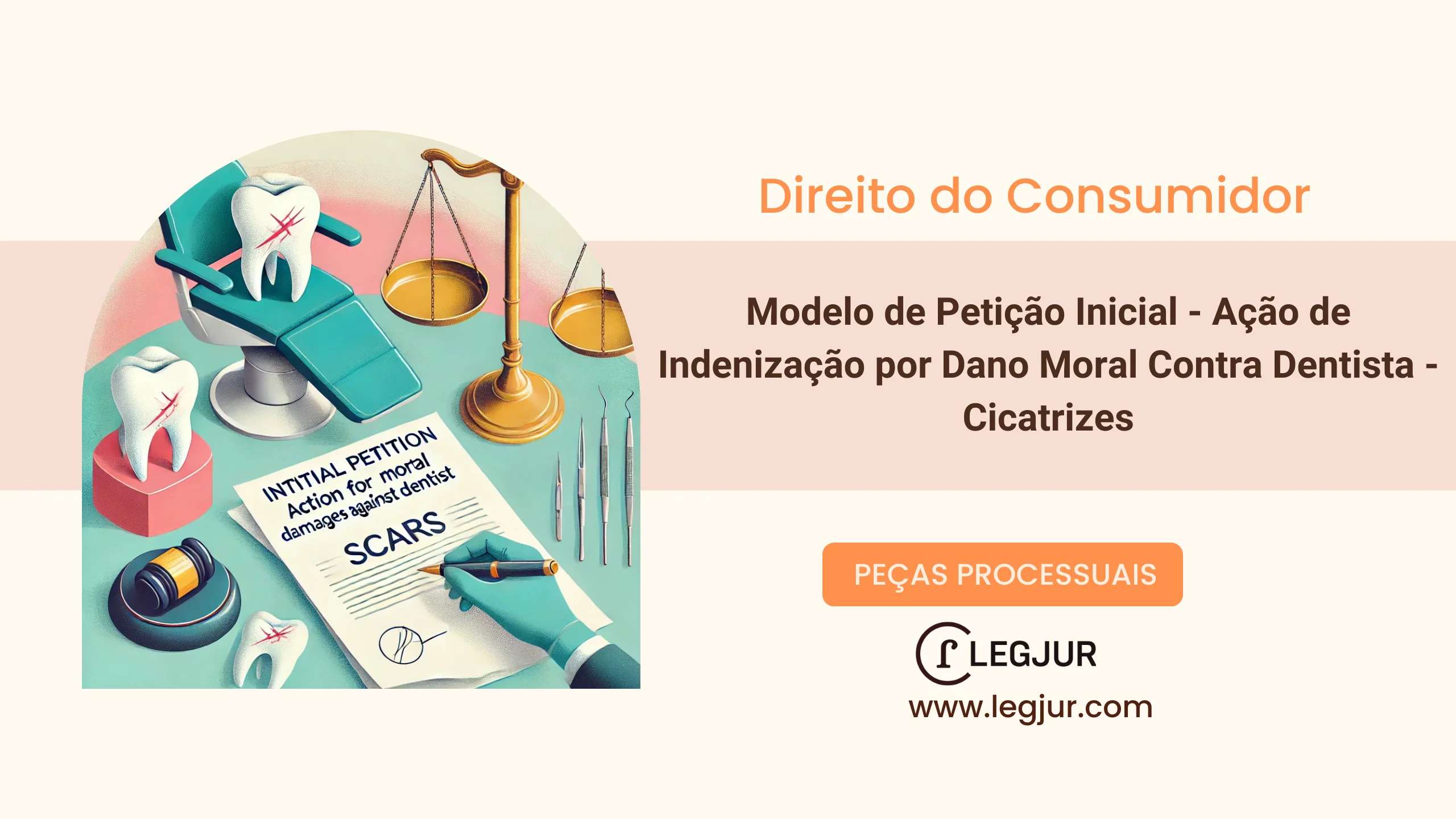 Modelo de Ação de Indenização por Danos Morais contra Clínica Odontológica por Má Prestação de Serviços