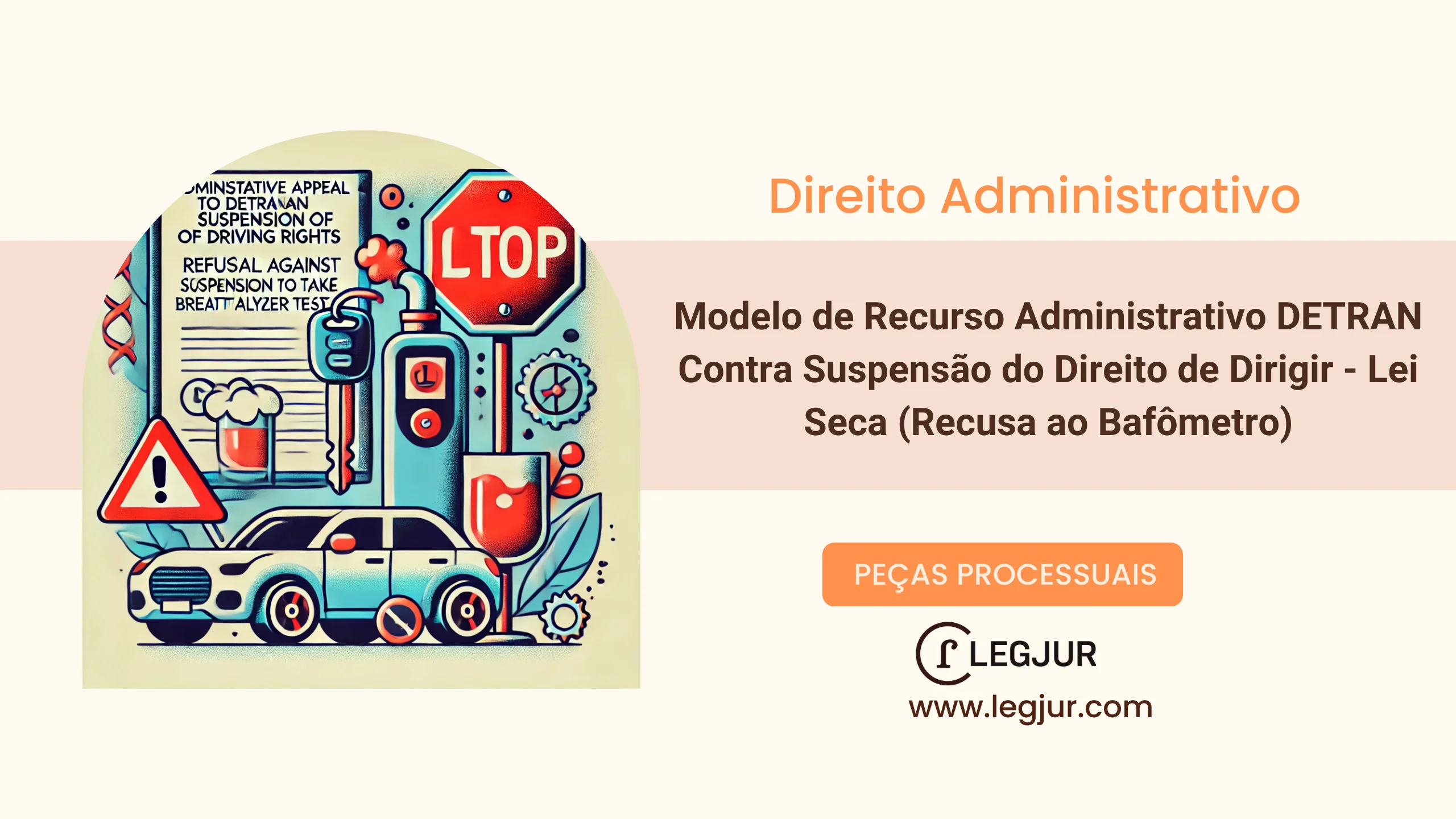 Modelo de Recurso Administrativo para Anulação de Auto de Infração por Recusa ao Teste do Etilômetro e Suspensão do Direito de Dirigir
