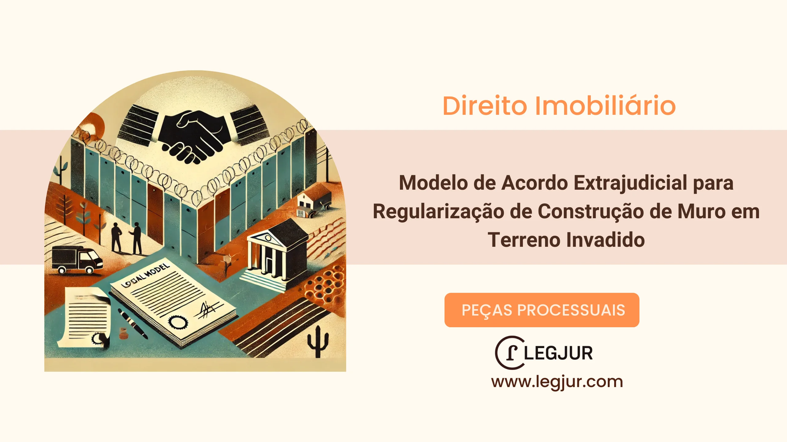 Modelo de Acordo Extrajudicial para Regularização de Divisa e Construção de Muro entre Proprietários de Imóveis Contíguos