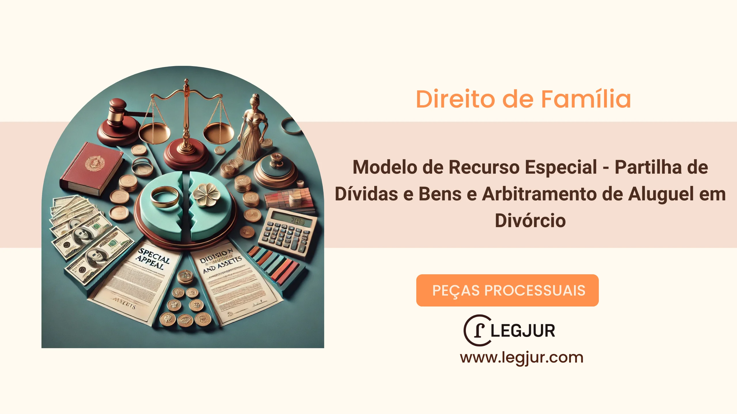 Modelo de Recurso Especial ao STJ: Pedido de Partilha Igualitária de Bens e Dívidas e Arbitramento de Aluguel por Uso Exclusivo de Imóvel Comum por Ex-Cônjuge