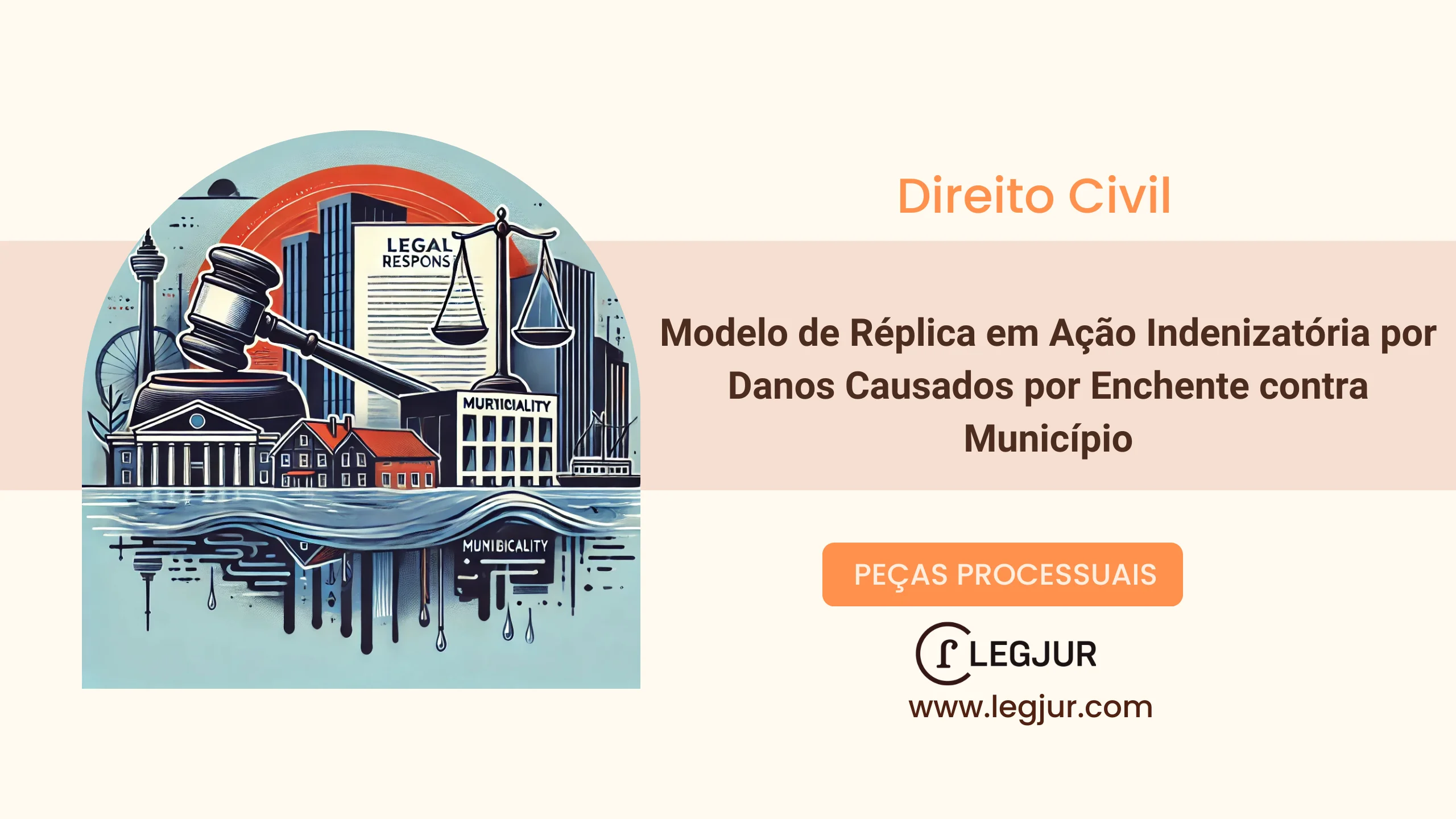 Modelo de Réplica à Contestação em Ação Indenizatória por Danos Materiais e Morais Decorrentes de Enchentes contra o Município de Porto Alegre/RS – Discussão sobre Responsabilidade Civil, Comprovação de Residência, Legitimidade das Partes e Competência