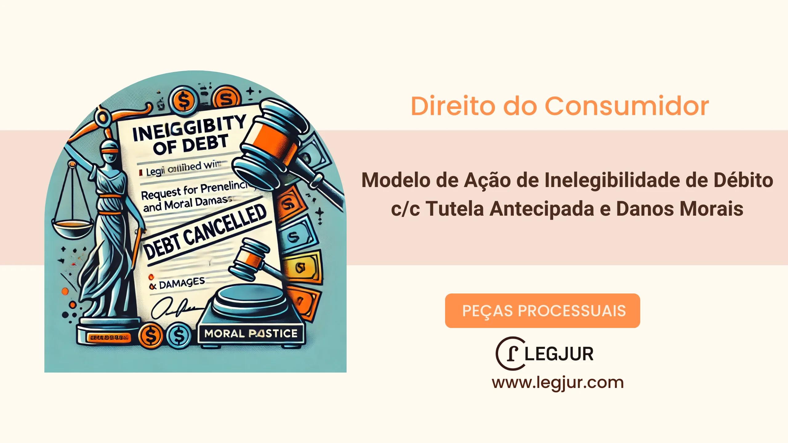Modelo de Petição Inicial de Ação Declaratória de Inexistência de Débito com Indenização por Danos Morais e Pedido de Tutela de Urgência contra Banco por Inscrição Indevida em Cadastro de Inadimplentes