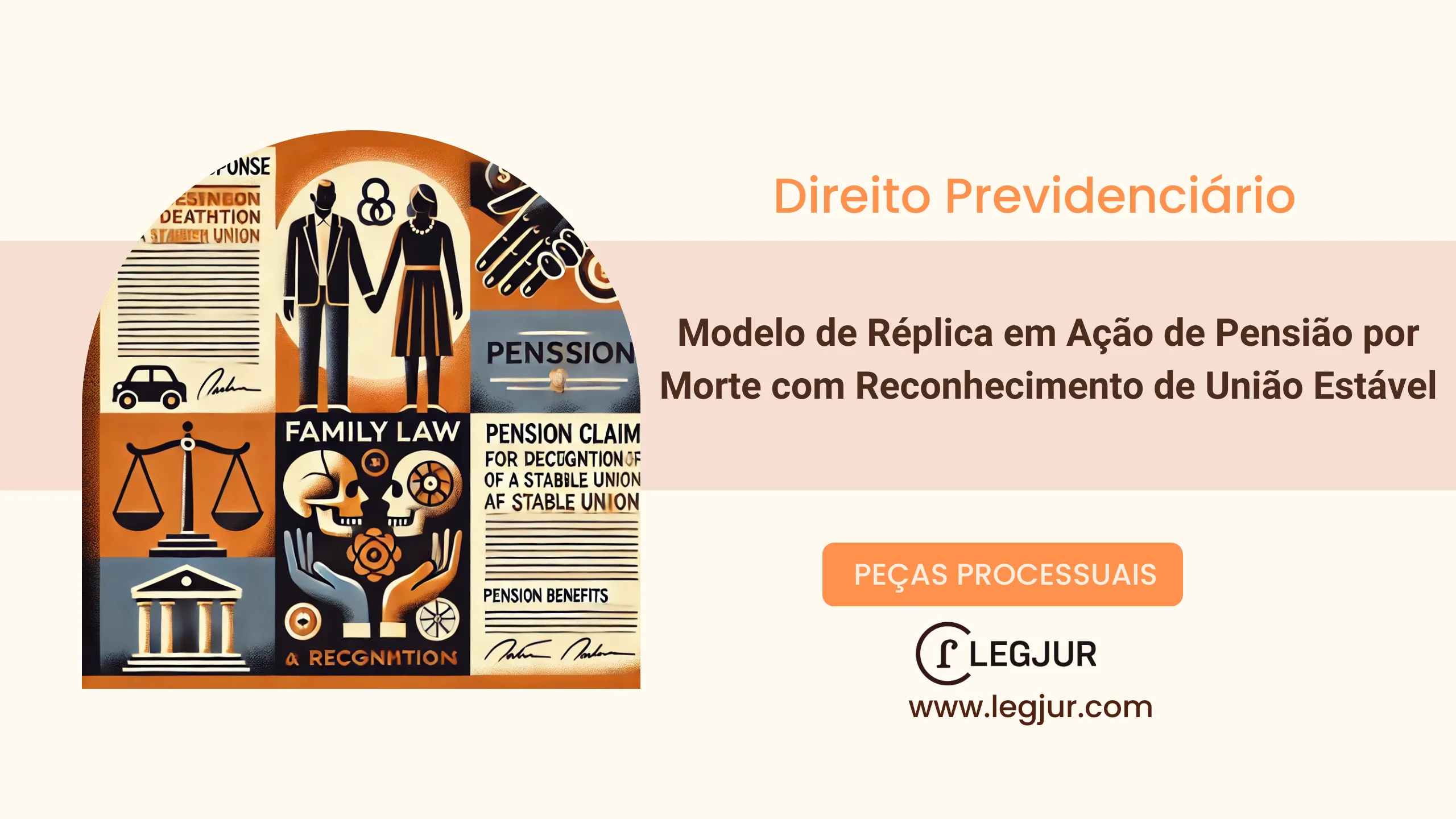 Modelo de Réplica à Contestação em Ação Previdenciária de Pensão por Morte com Pedido de Reconhecimento de União Estável contra o INSS