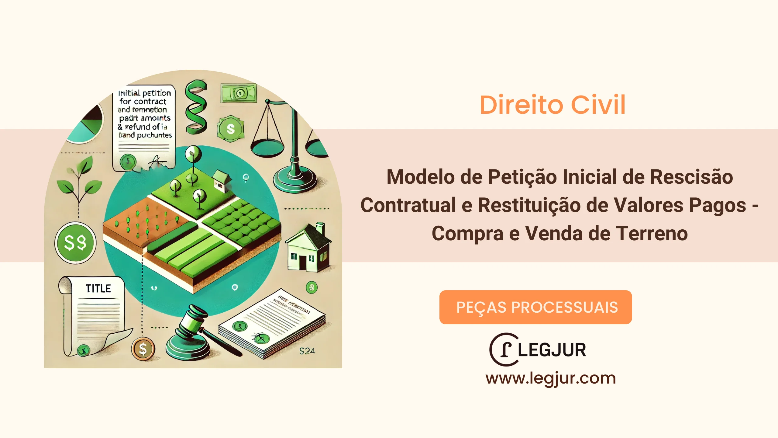 Modelo de Ação de Rescisão Contratual de Compra e Venda de Imóvel com Pedido de Restituição de Valores Pagos e Limitação de Retenção Abusiva