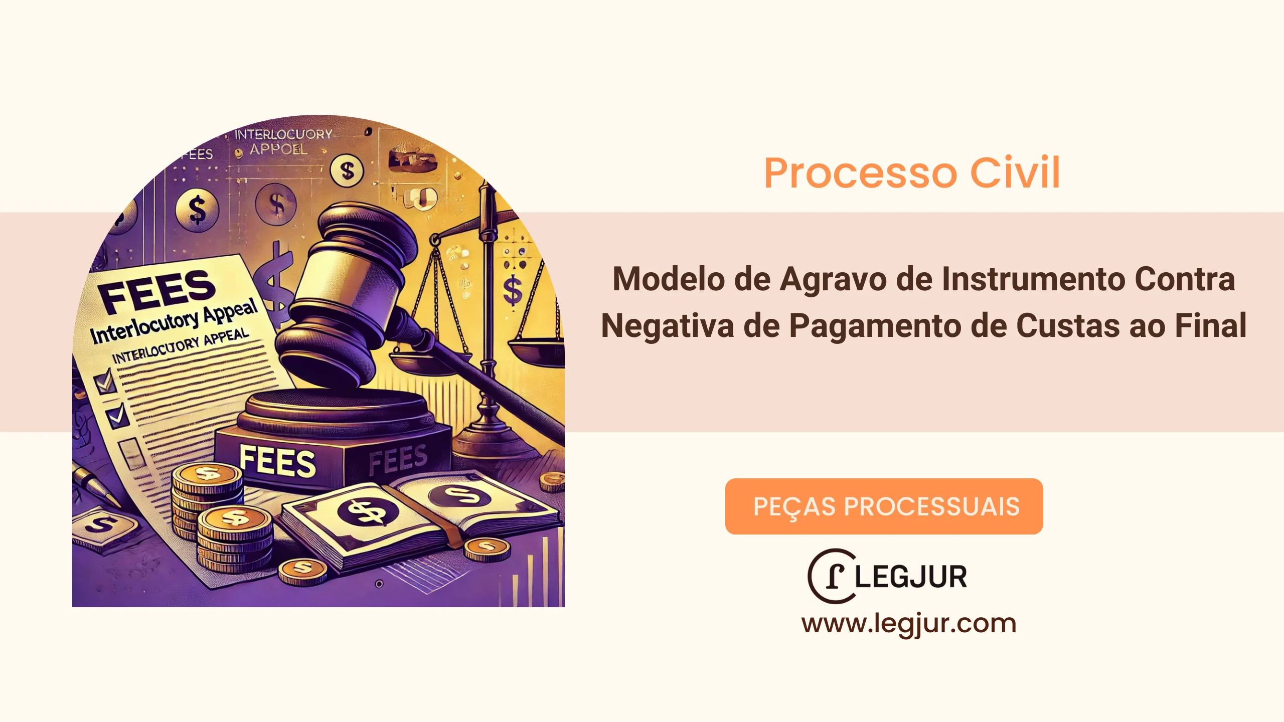 Modelo de Agravo de Instrumento contra Indeferimento de Pedido de Pagamento das Custas ao Final após Negativa de Gratuidade da Justiça – Fundamentação Constitucional e Processual