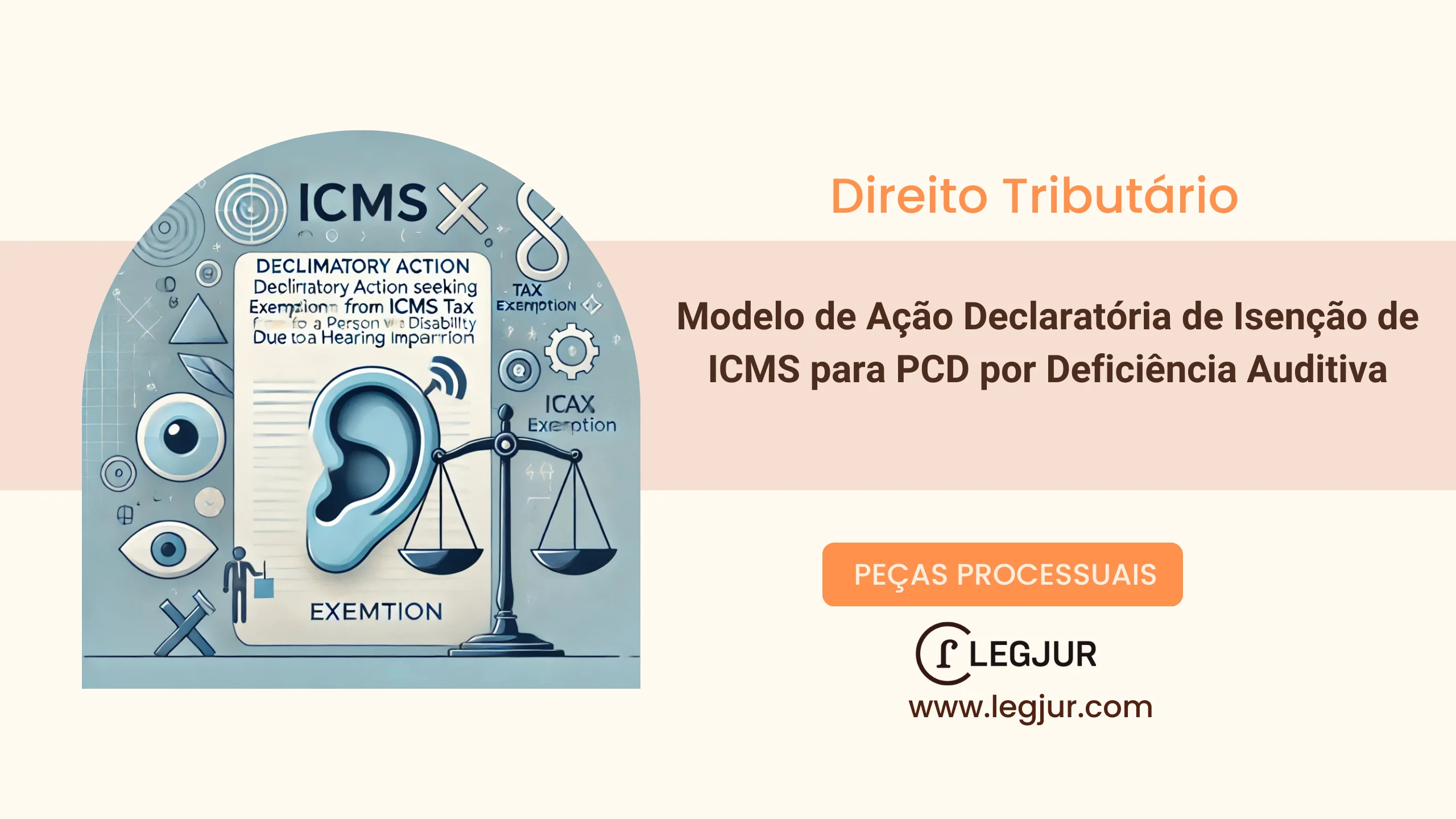 Modelo de Ação Declaratória de Isenção de ICMS para Aquisição de Veículo por Pessoa com Deficiência Auditiva em Face do Estado de Goiás, com Fundamentação Constitucional e Infraconstitucional