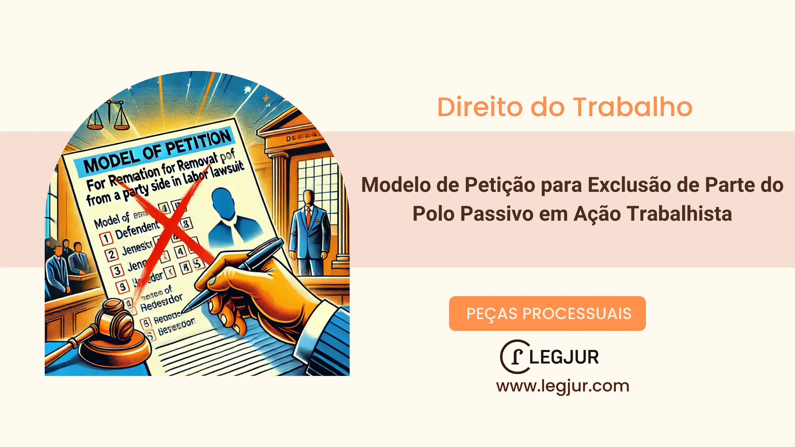 Modelo de Pedido de Exclusão de Parte Ré por Ausência de Legitimidade Passiva em Ação Trabalhista – Autor Requer a Retificação do Polo Passivo para Exclusão da Empresa Beta Ltda., com Fundamentação no CPC/2015 e Princípios Constitucionais