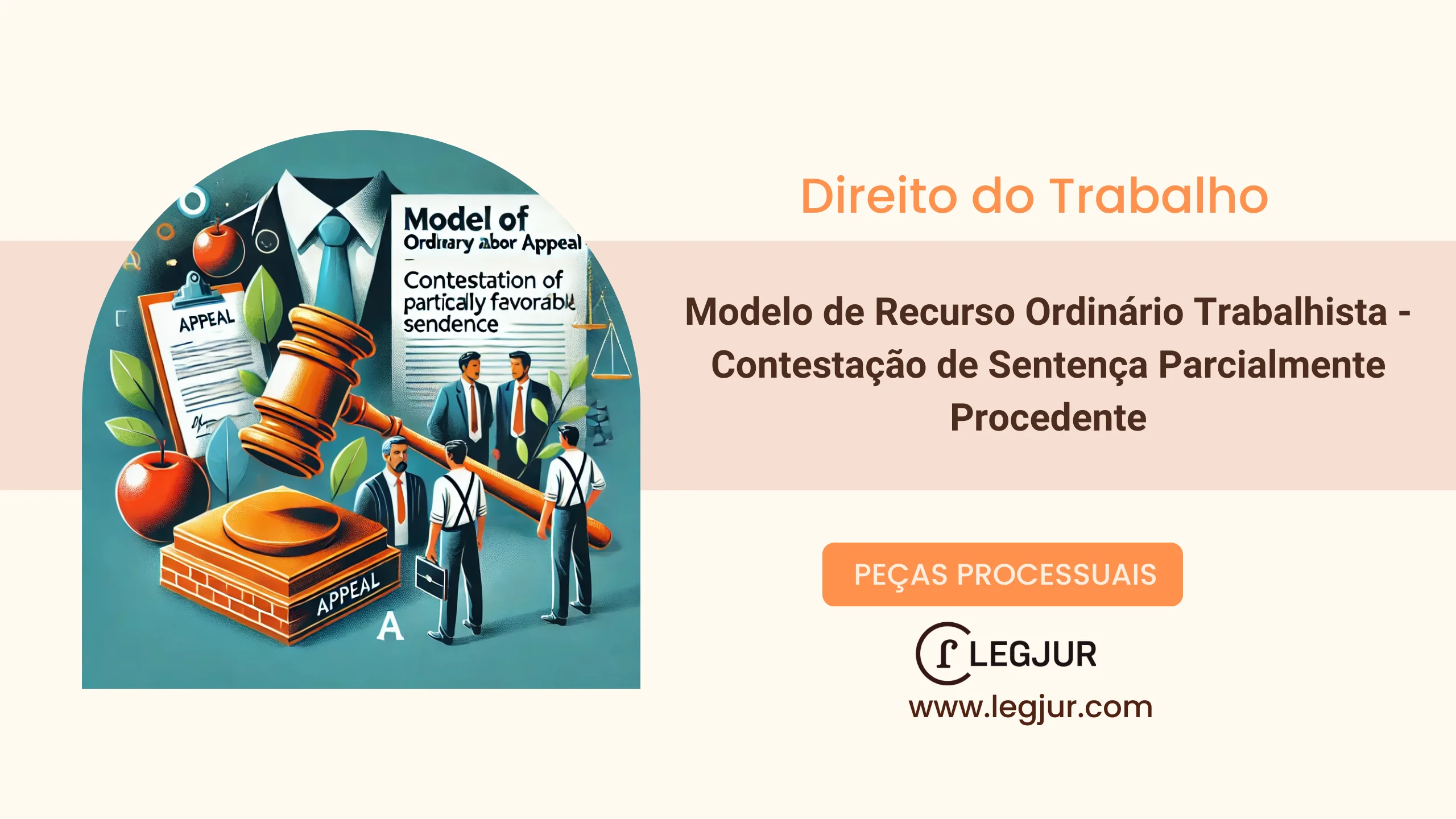 Modelo de Recurso Ordinário Trabalhista Interposto por Empresa Contestando Sentença Parcialmente Procedente: Questionamento sobre Intervalo Intrajornada, Horas Extras, Dano Moral, Vale-Transporte, Descontos, Cesta Básica e Honorários Advocatícios