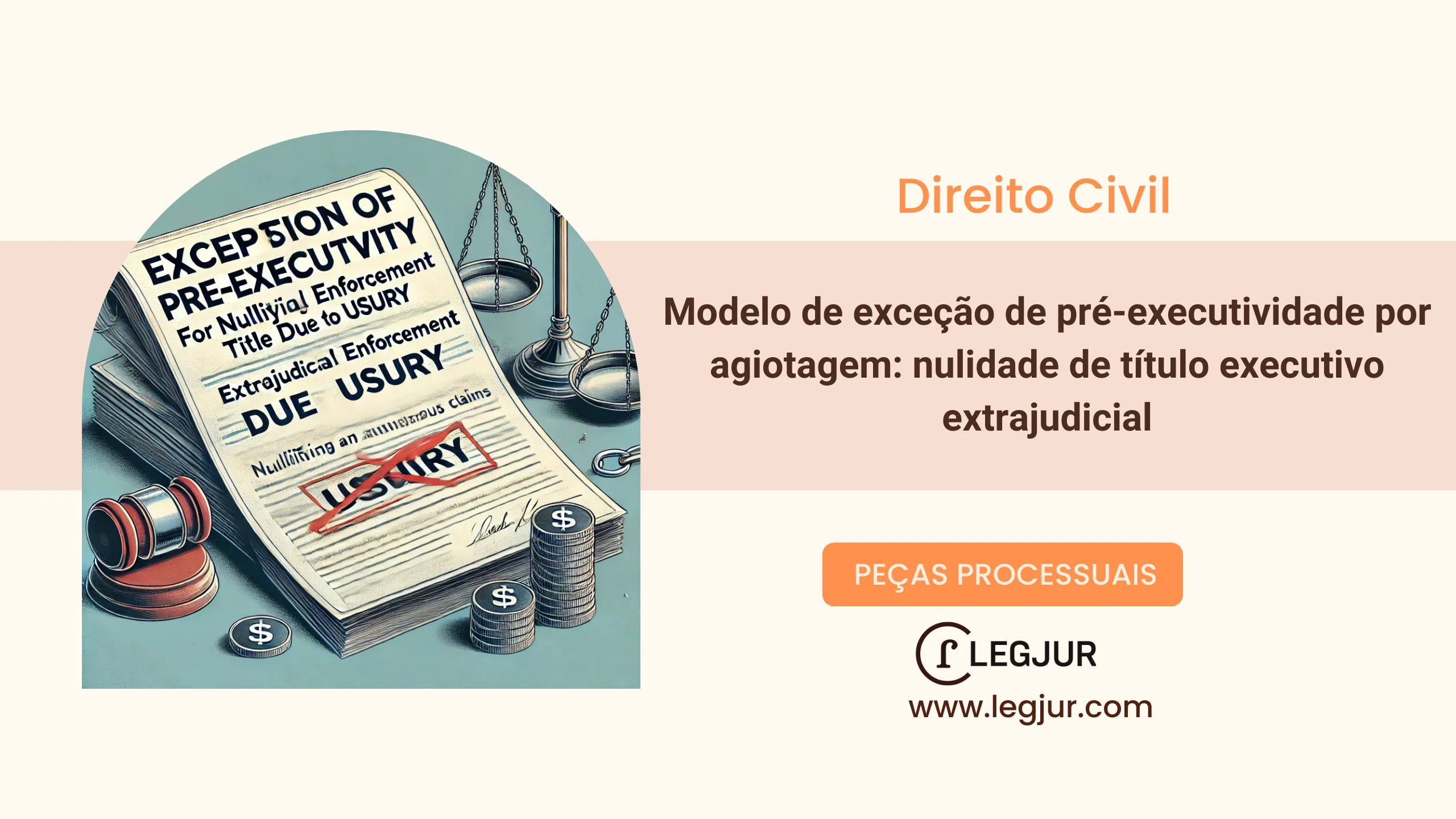 Modelo de Exceção de Pré-Executividade em Ação de Execução de Título Extrajudicial com Alegação de Agiotagem e Nulidade do Título