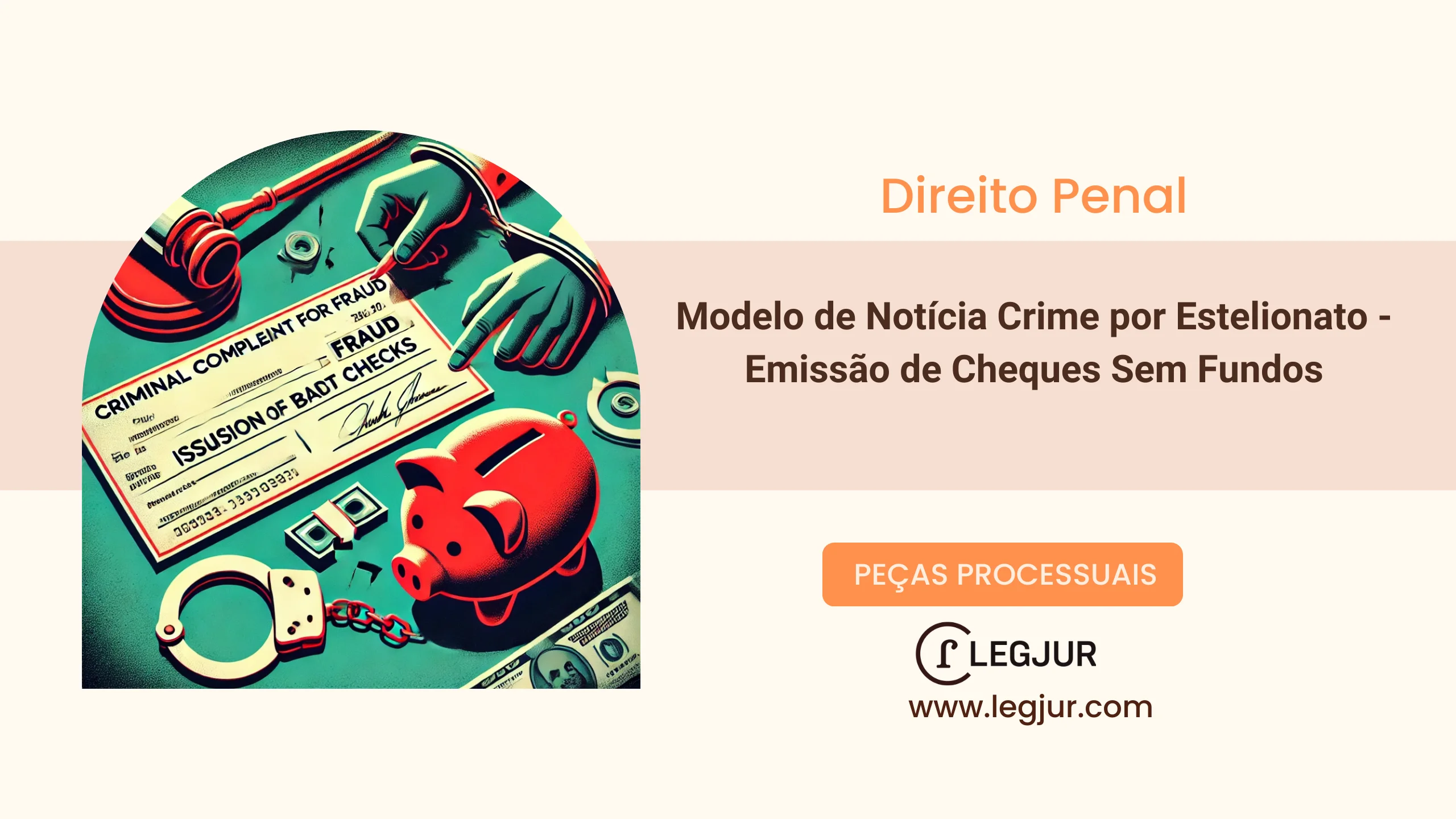 Modelo de Notícia-Crime por Emissão de Cheques sem Fundos Configurando Estelionato (Art. 171 do Código Penal)