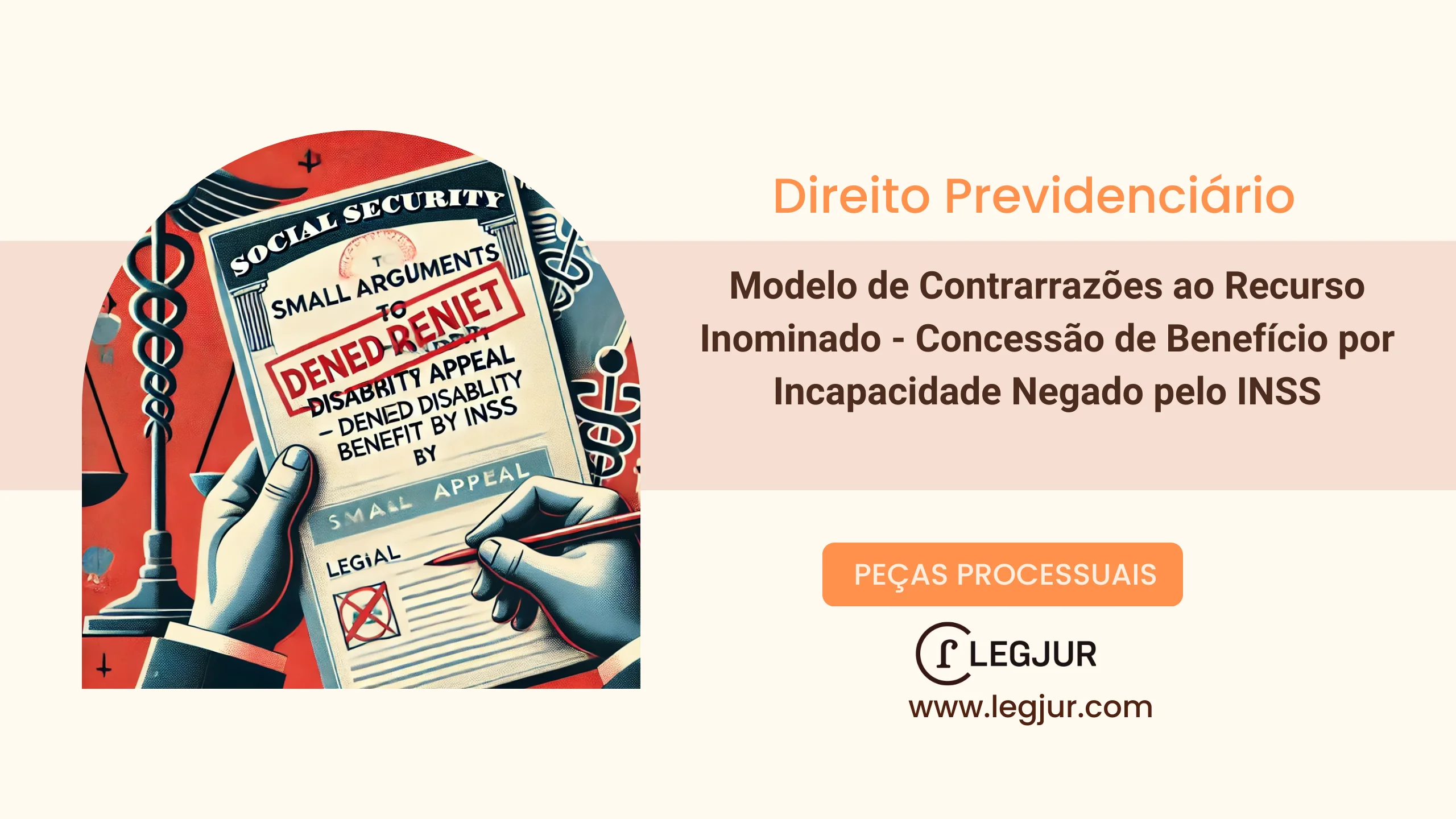 Modelo de Contrarrazões de Recurso Inominado contra o INSS visando à Concessão de Auxílio-Doença por Incapacidade Laboral