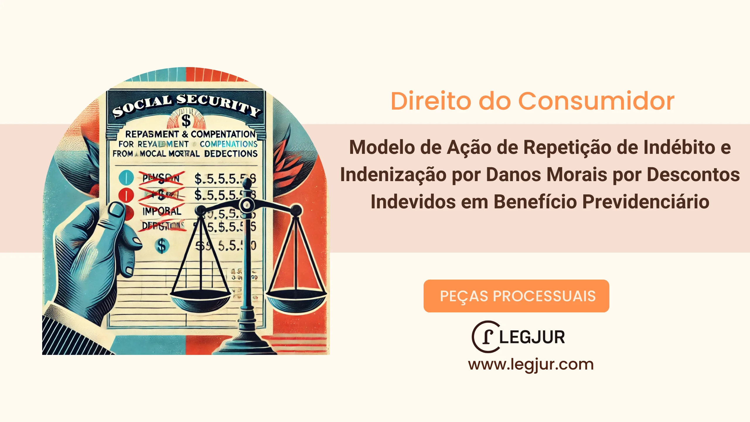 Modelo de Ação de Repetição de Indébito e Indenização por Danos Morais por Descontos Indevidos em Benefício Previdenciário