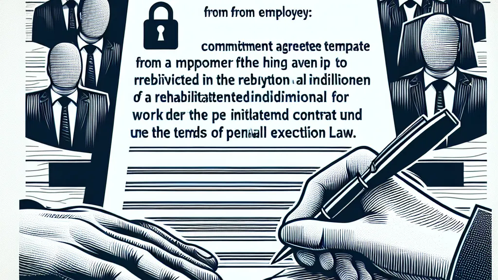 Modelo de Termo de Compromisso do Empregador para Contratação de Reeducando em Trabalho Externo nos Termos da Lei de Execução Penal