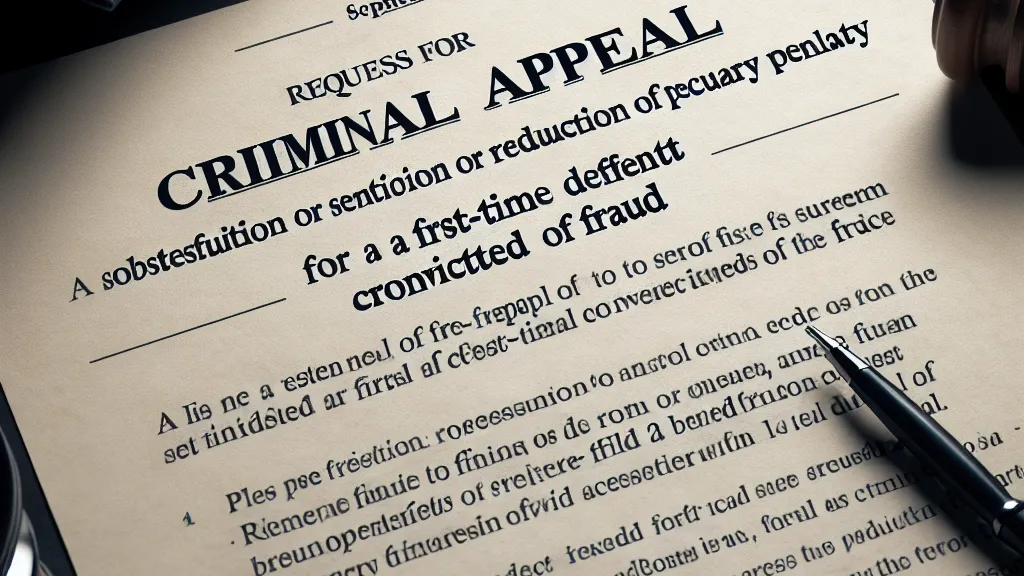 Modelo de Apelação Criminal: Pedido de Reforma de Sentença com Substituição ou Redução de Pena Pecuniária para Réu Primário Condenado por Estelionato