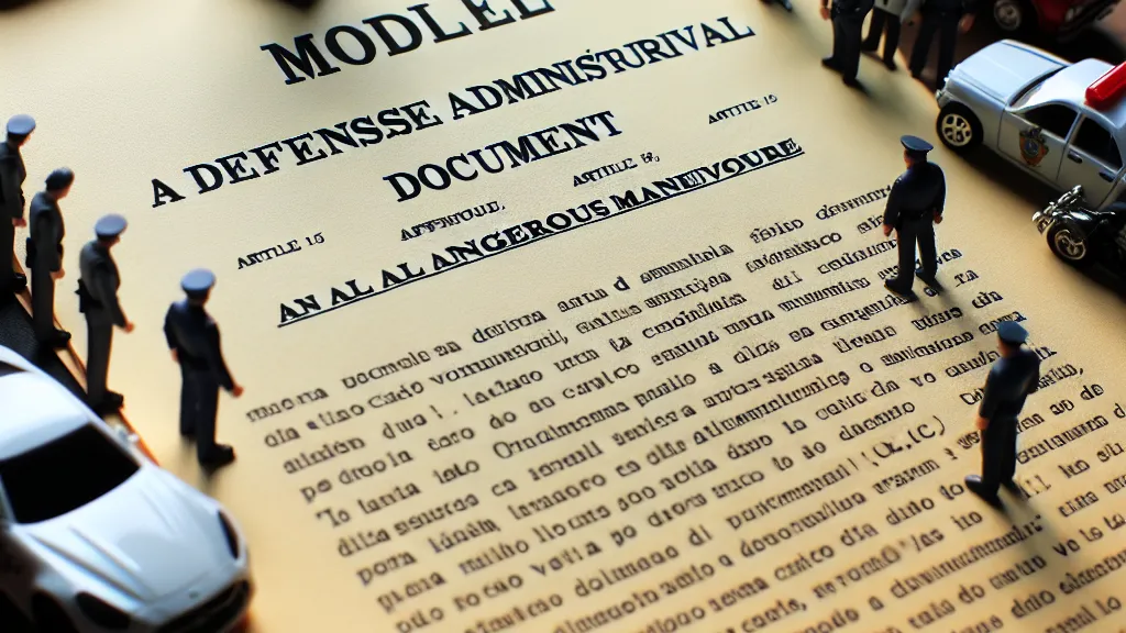 Modelo de Defesa Administrativa para Anulação de Auto de Infração de Trânsito por Suposta Manobra Perigosa (Art. 175 do CTB)