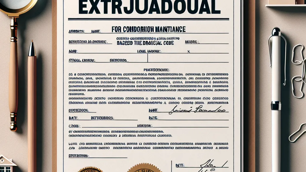 Modelo de Notificação Extrajudicial para Regularização de Manutenção em Condomínio com Base no Código Civil Brasileiro