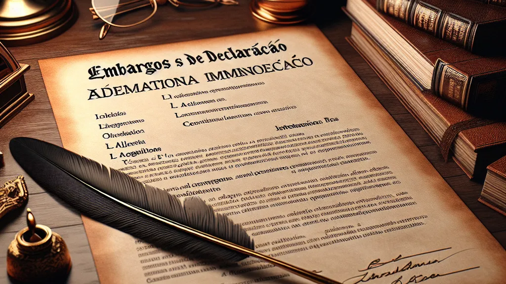 Modelo de Embargos de Declaração para Sanar Omissões e Contradições em Decisão sobre Improbidade Administrativa