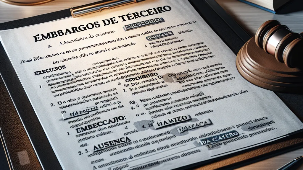 Modelo de Embargos de terceiro para desconstituir penhora de imóvel comum em execução contra cônjuge, resguardando meação da embargante e alegando ausência de citação e ilegalidade da constrição