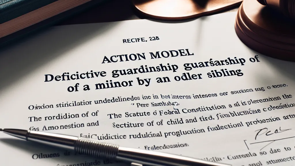 Modelo de Ação de Guarda Definitiva de Menor por Irmão Mais Velho em Recife/PE com Base no Melhor Interesse da Criança, ECA e CF/88 para Regularização Judicial e Proteção Integral