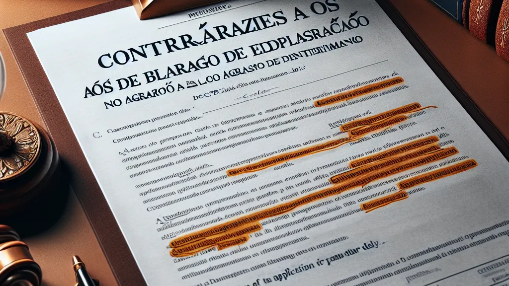 Modelo de Contrarrazões aos Embargos de Declaração no Agravo de Instrumento, sustentando ausência de vícios no acórdão e requerendo manutenção da decisão conforme CPC/2015, art. 1.022, com aplicação de multa por carát...