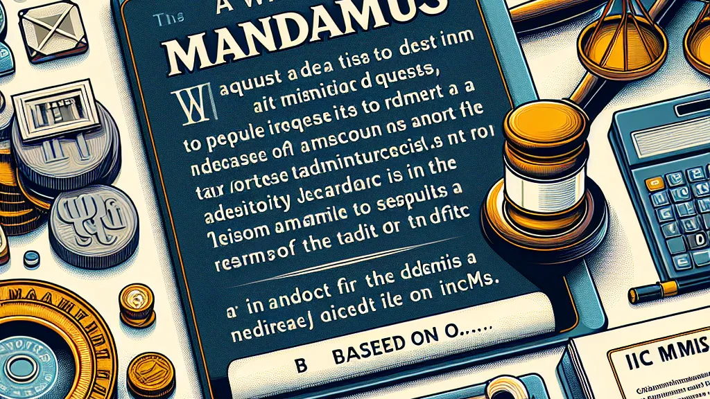 Modelo de Mandado de Segurança com Pedido Liminar para Compelir Autoridade Coatora a Responder Requerimento Administrativo de Exibição de Documentos Fiscais e Decretos para Remissão de Créditos Tributários ICMS, Fundado na O...