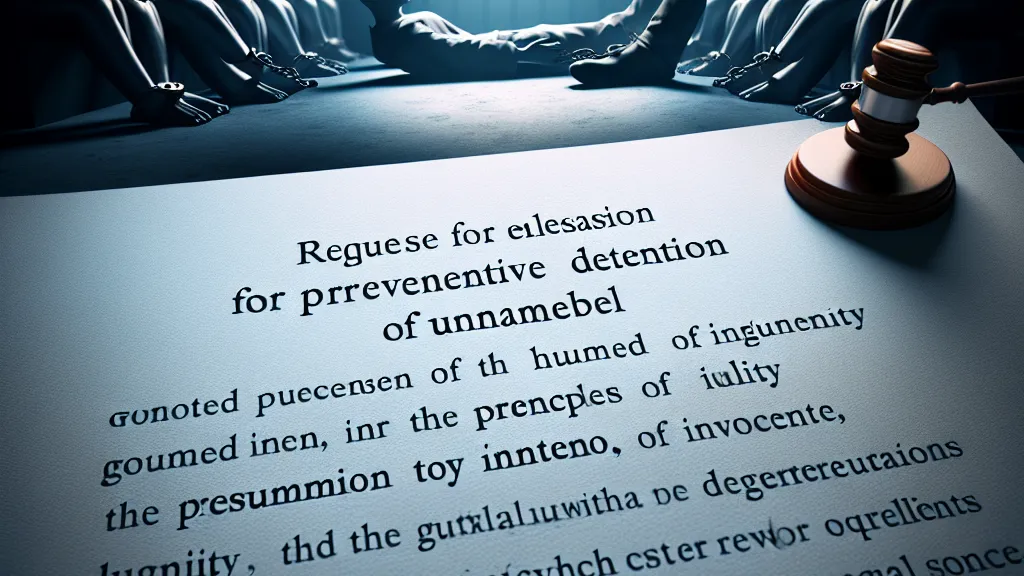 Modelo de Pedido de Relaxamento de Prisão Preventiva de M. L. de L. F. com Fundamentação nos Princípios da Dignidade da Pessoa Humana, Presunção de Inocência e Ausência de Requisitos Legais